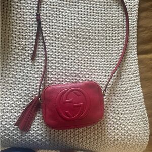 Gucci Soho Red Crossbody Bag with Iconic GG Logo